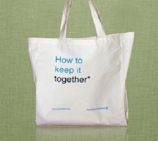 Recycled Organic Canvas Messenger Shopping Bag