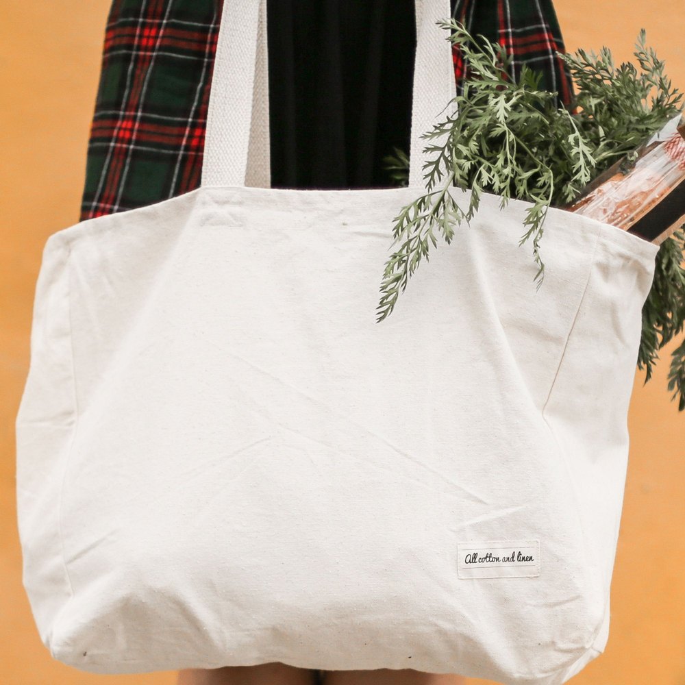 White Cotton Canvas Bag