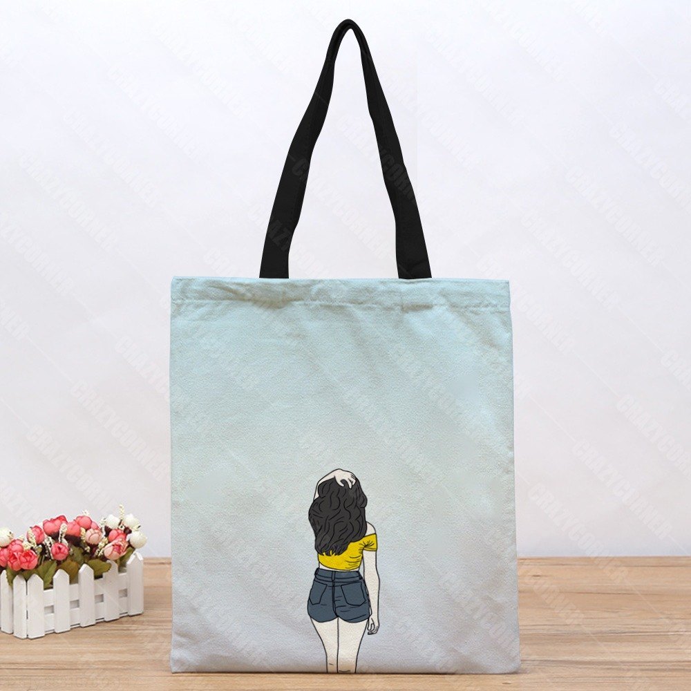 Crazy Corner Fashion Canvas Tote Bags, Size/dimension: Standard