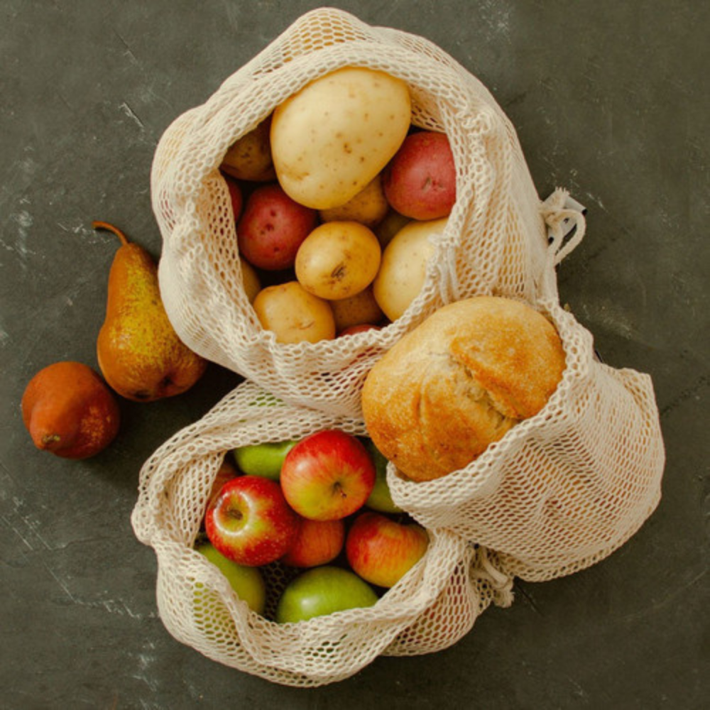 8x10 10x12 Natural Organic Cotton Mesh Bag