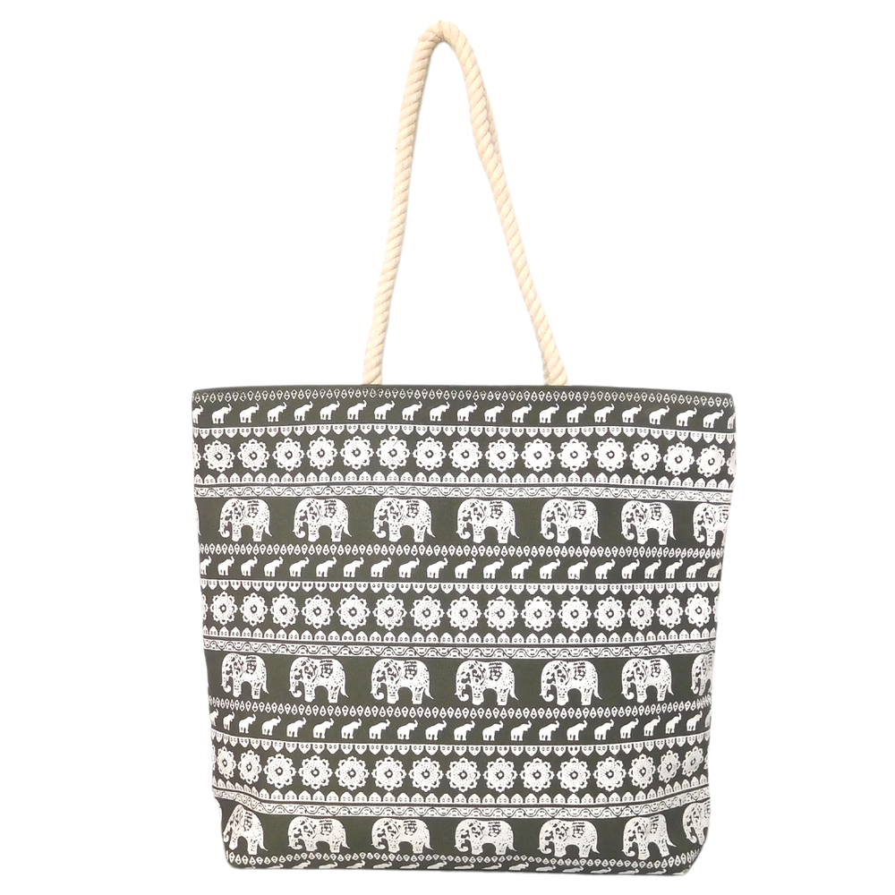 Dimna Green Designer Canvas Tote Bag