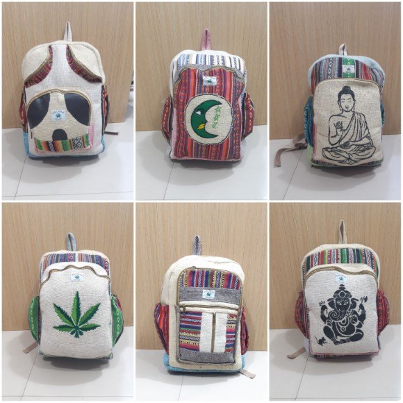 Cotton Printed Nepali Hemp Backpack