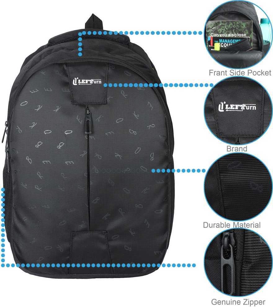 Lefturn Black Printed Bags