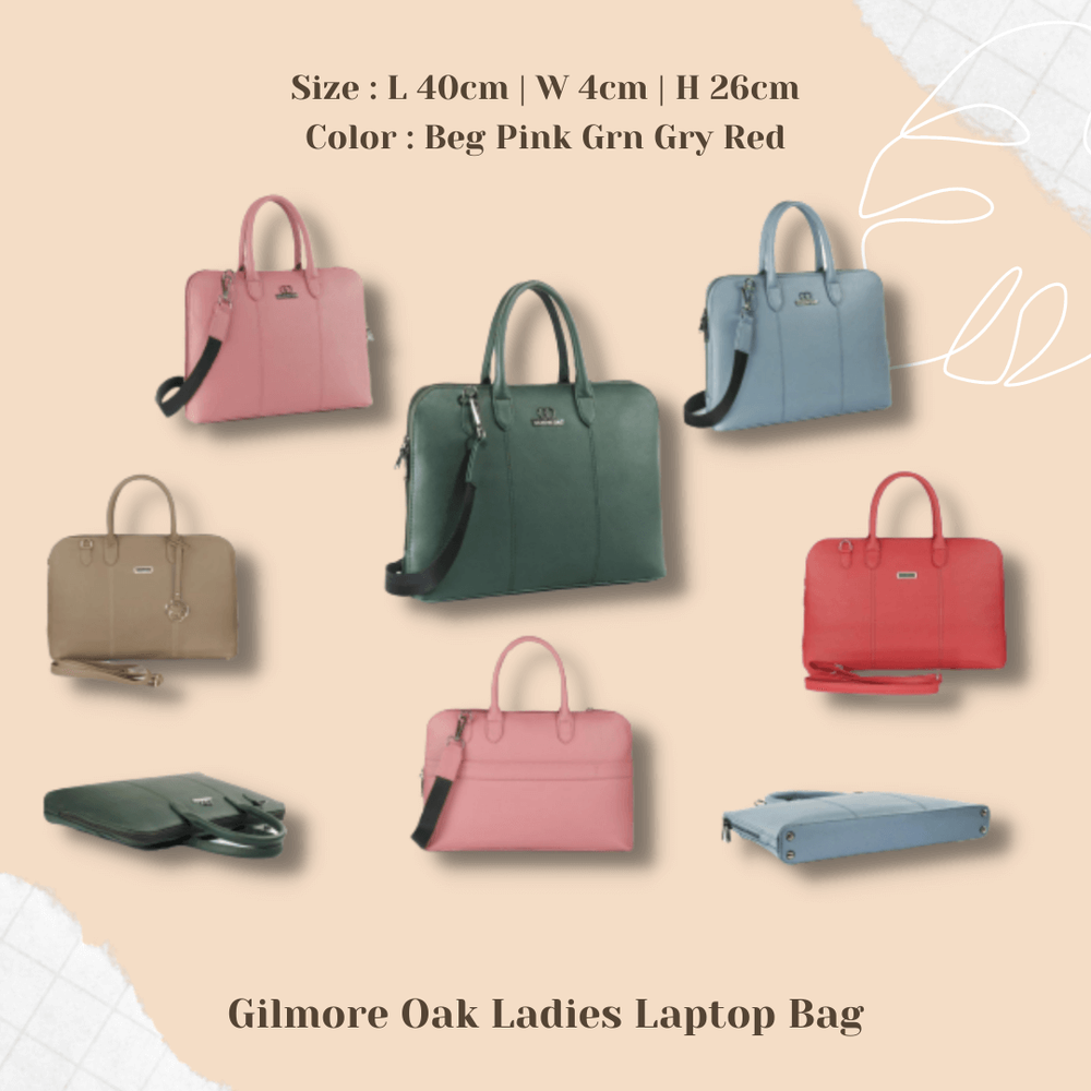 Mix-color Leather Gilmore Oak Ladies Laptop Bag