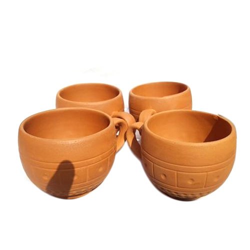 250 ml Clay Tea Cup, Design/Pattern: Plain