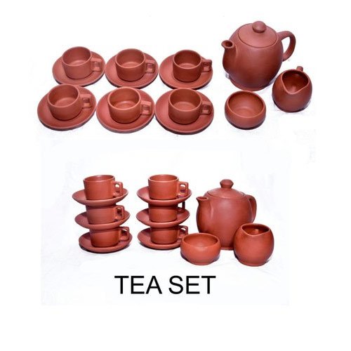 Brown Plain Modern Stylish Tea Set