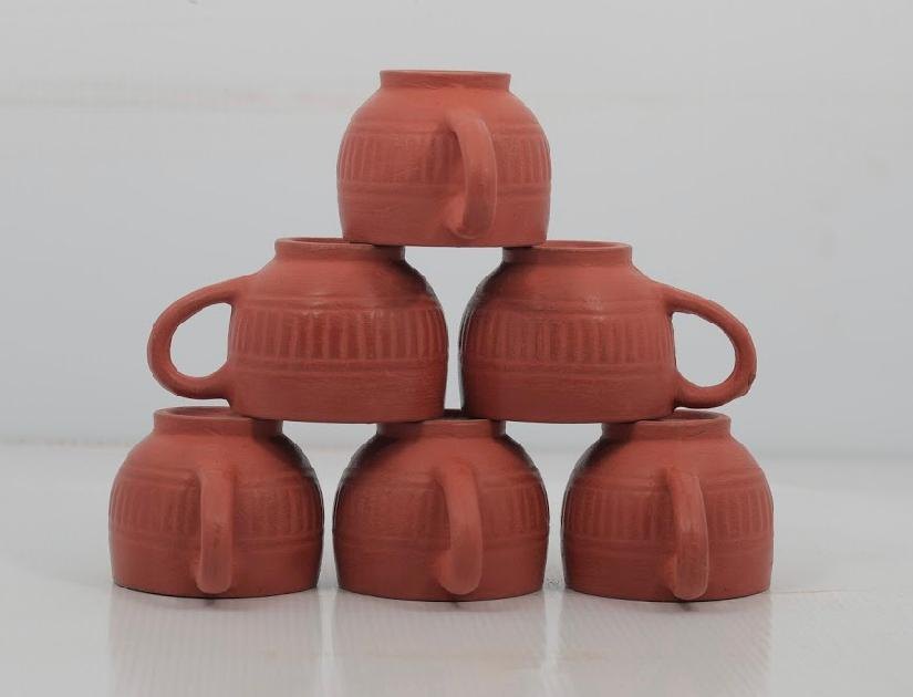 BROWAN CLAY TEA CUP, Packaging Type: Box, Capacity: 100 Ml