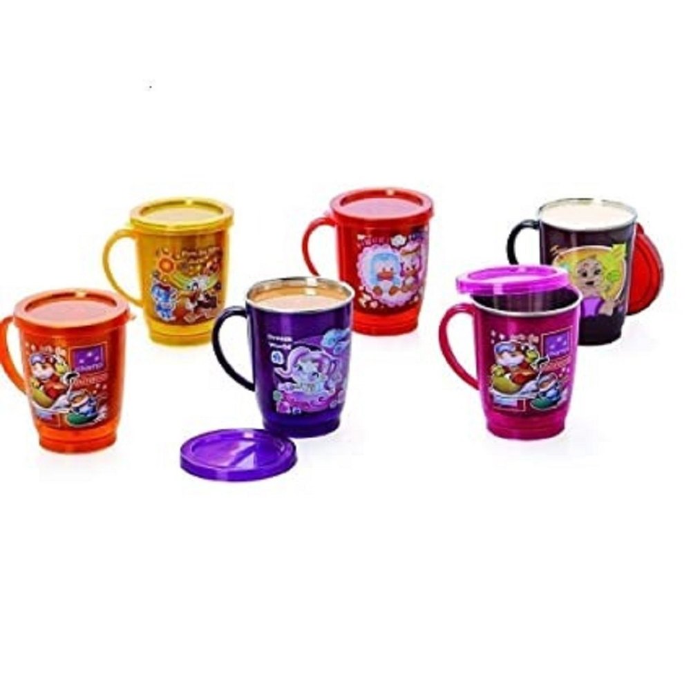 Transparent Stainless Steel SS Plastic Cup, Capacity: 250ml