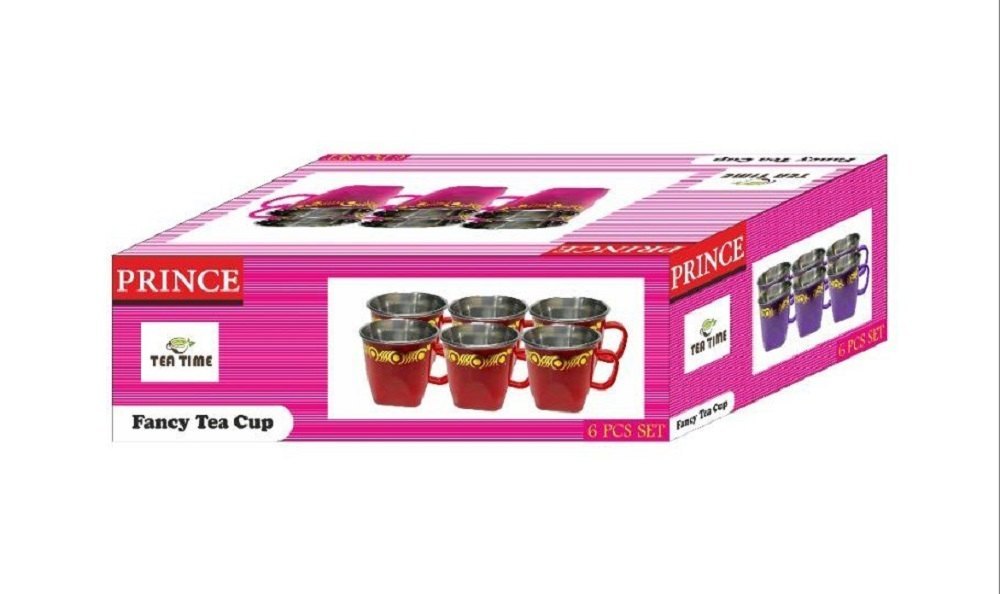 Mix color Plastic Cup With Steel Inner, For Home, Packaging Type: Box