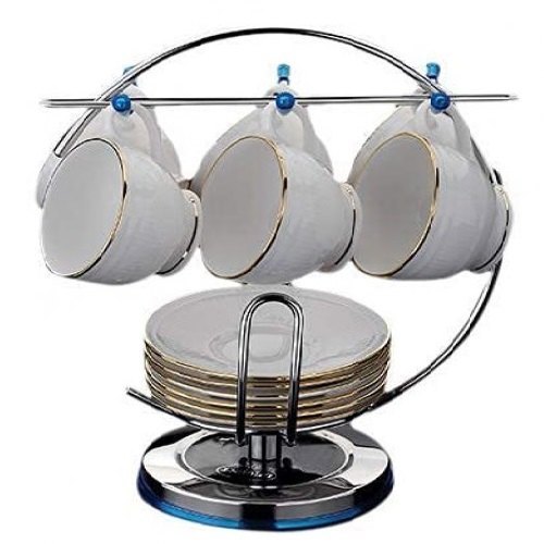 Silver Stainless Steel Cup And Saucer Stands, For Home, Packaging Type: Box