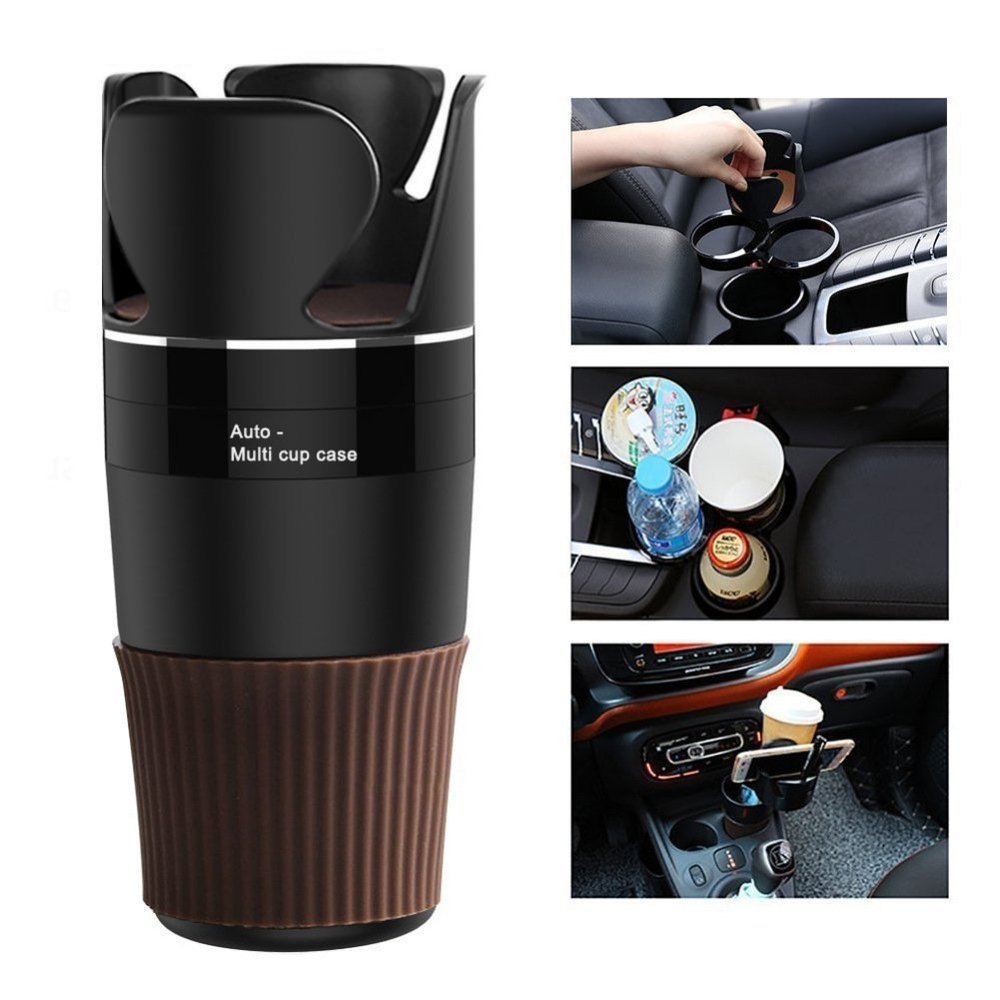 Black 5 in 1 Auto Multi Cup Holder