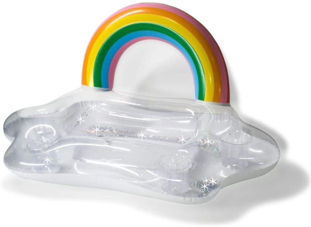 Plastic Safeseed Inflatable Tray Cup Holder Ice Serving Drinks With Drain Plu, For Home