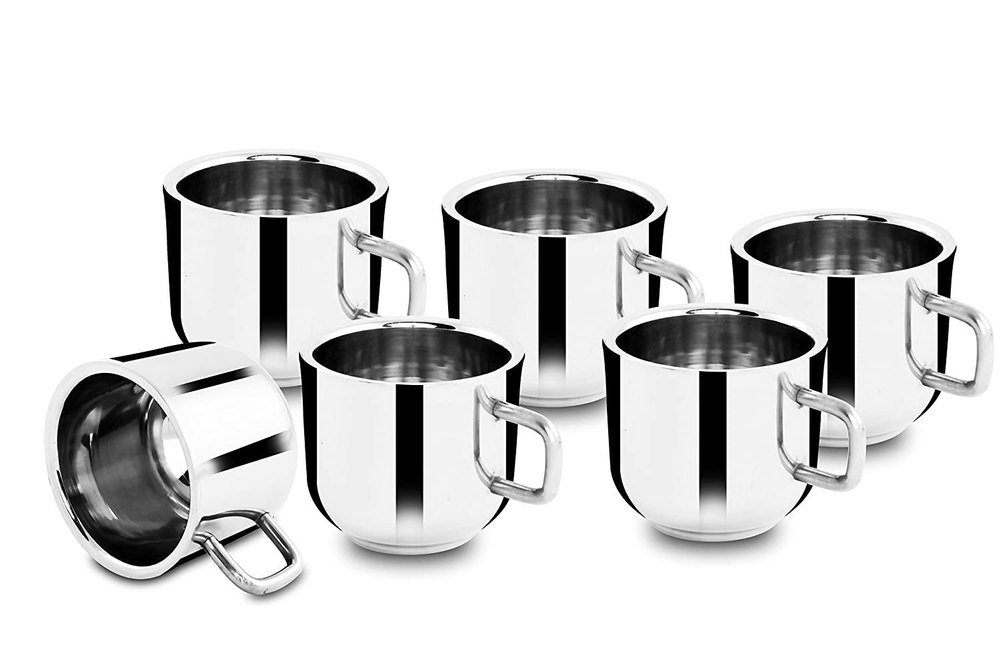 Silver Double Wall Cup, Packaging Type: Box, Capacity: 150