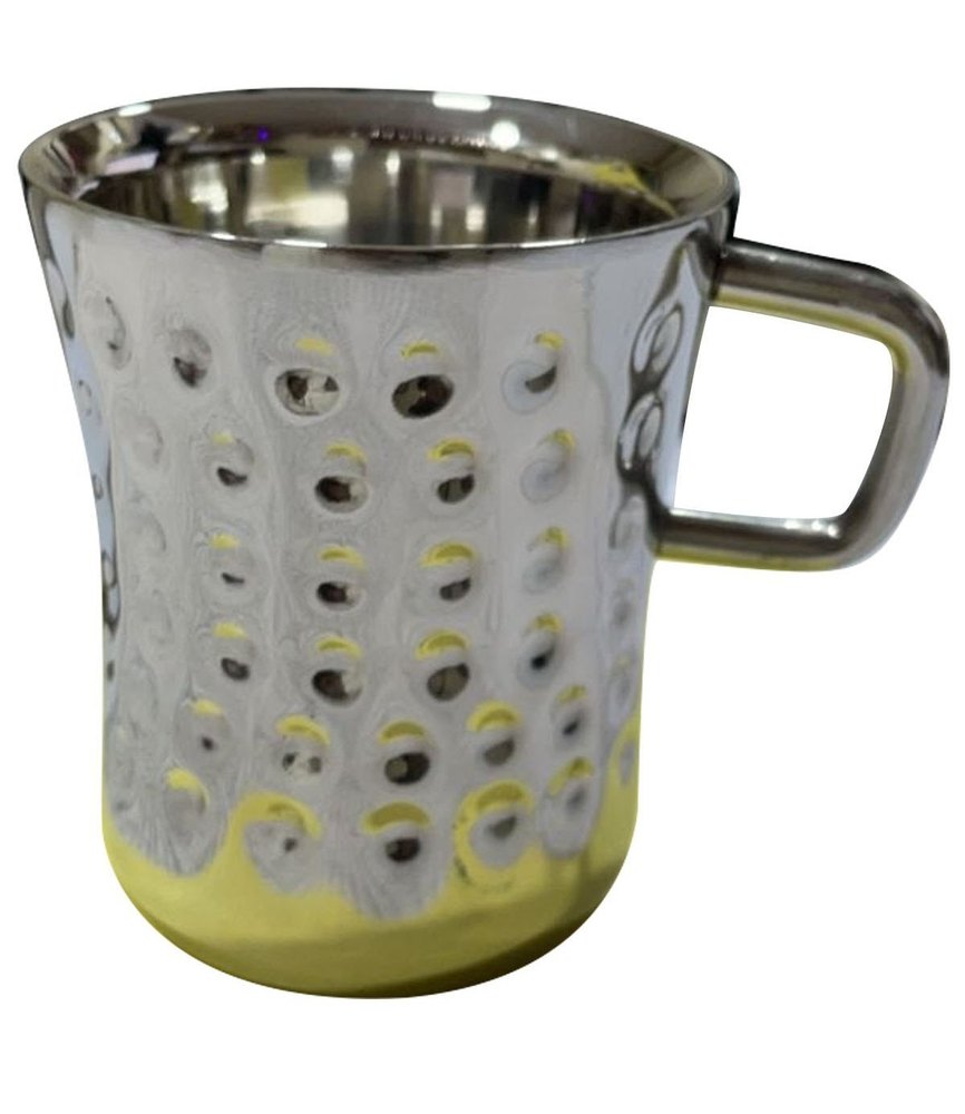 Hamer Polished 60 ml Printed Stainless Steel Cup, Grade: 202