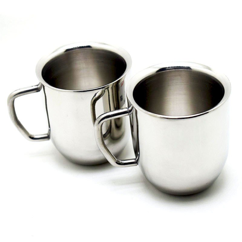 King International Silver Cappuccino SS Mug, For Home, Packaging Type: Box