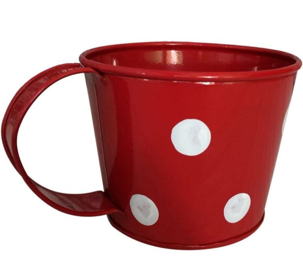 Round Metal Mug, For Home, Capacity: 100 ml