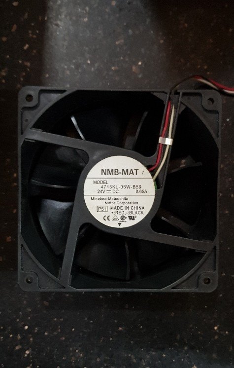 24vdc Black NMB MAT COOLING FAN, Model Name/Number: Nmb-mat 4715kl-05w-b59, Size: 120x120x38