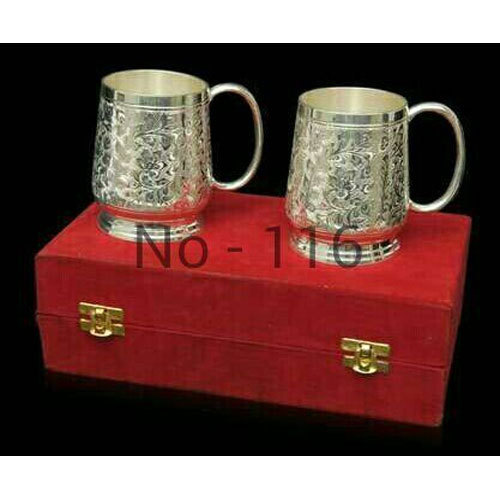 Brass Silver Glass Set