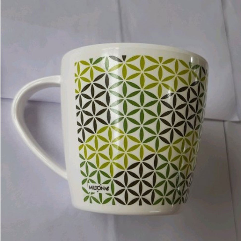 Printed Milton Melamine White Milk Mug, For Home Office and Gifting, Capacity: 250 ml