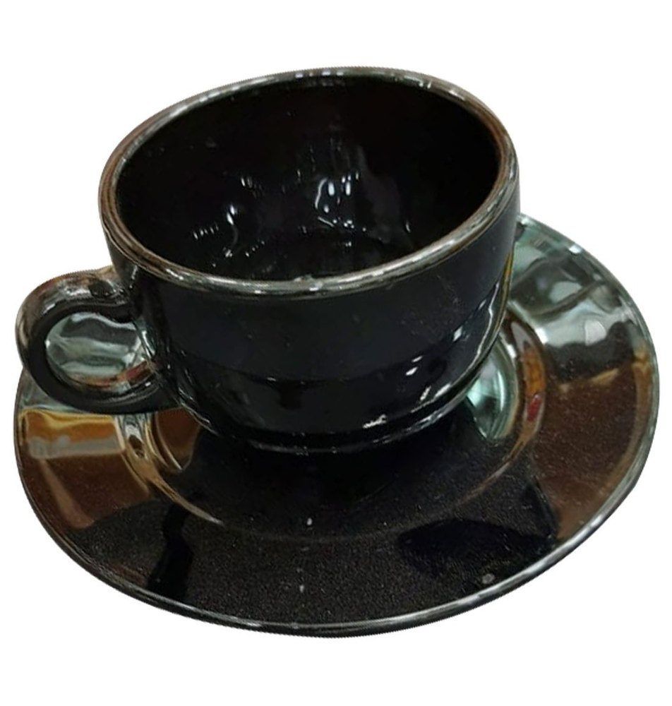 Black Round Melamine Cup Plate Set, For Hotel