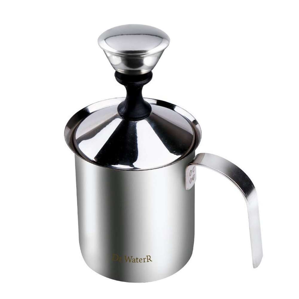 Stainless Steel Silver 400ml Dr WaterR Milk Frothing Cup, For Kitchen