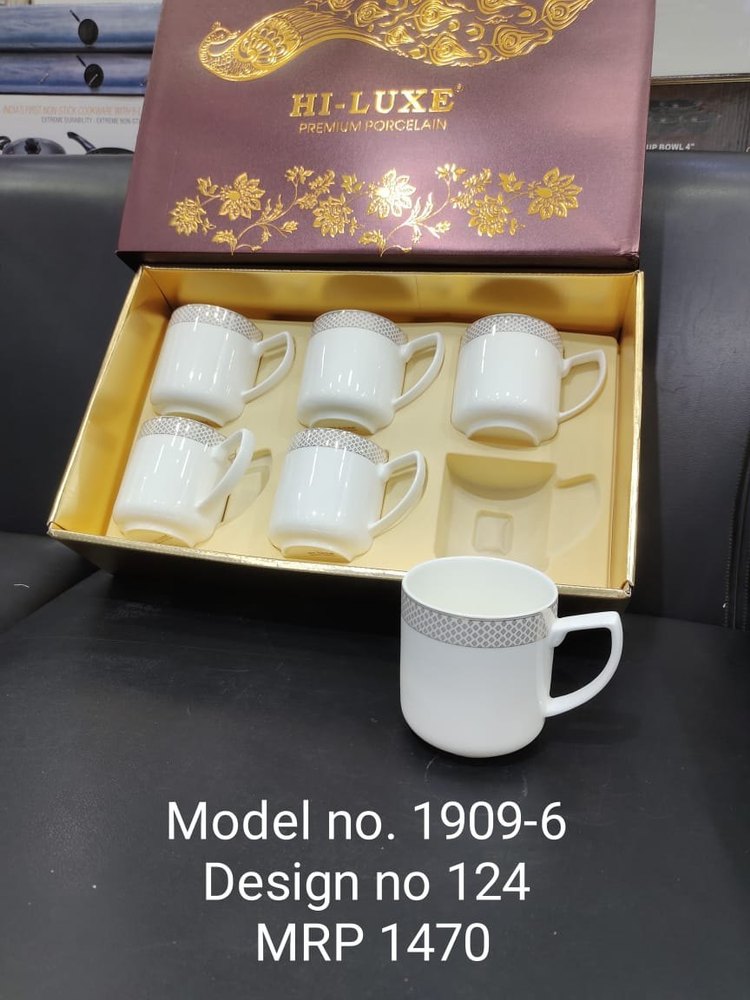 White Porcelain Hi-Luxe Cup Set