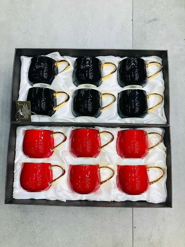 Red Plain 24 Karat Gold plated cups, For Home