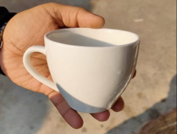White Bone china Stoneware Tea Cup, Packaging Type: Carton Box, Capacity: 100-150ml