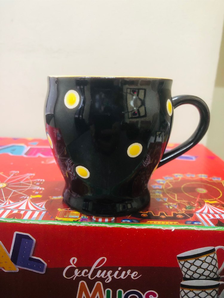Black Ceramic Stoneware Cup Set, Size: 100ml