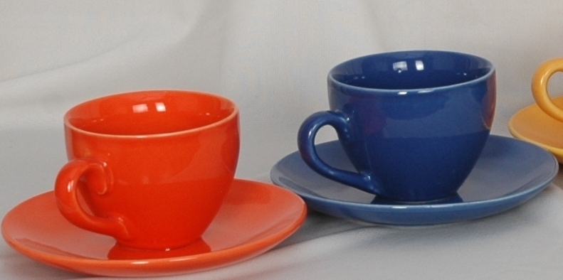 Stoneware Cup And Saucer
