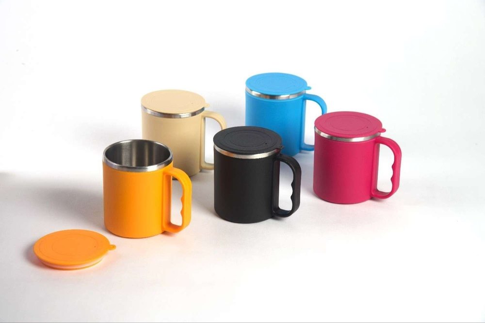 Stainless Steel Multicolor Coffee Mugs, For Home