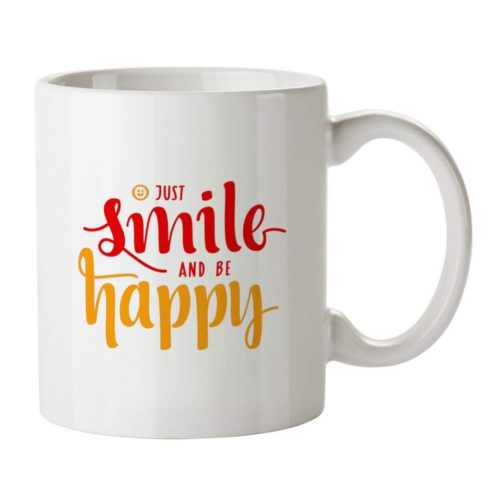 White Printed Ceramic Mug, For Gifting, Size/Dimension: 6 Oz