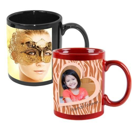 Stoneware Full Color Mug With White Patch, For Home, For Gifting