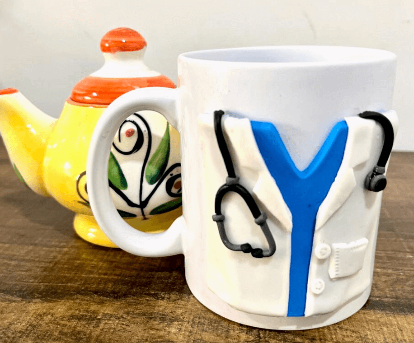White Ceramic Coffee Mug, 350ML