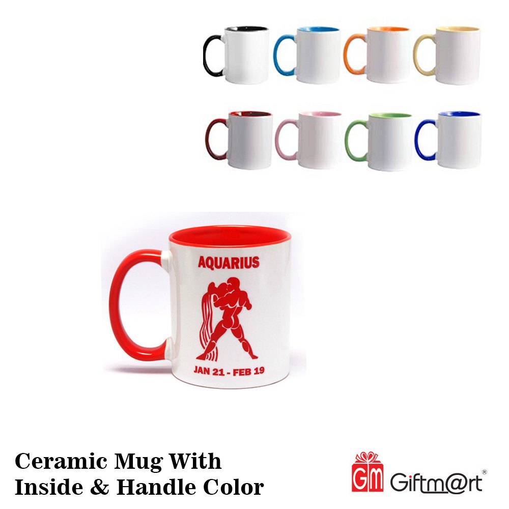 White Printed Ceramic Coffee Mug, For Gifting, Capacity: 350 Ml