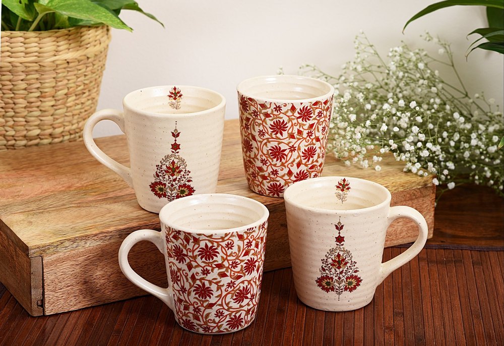 Printed Ceramic Coffee Mug, For Hotel, Capacity: 300 ml