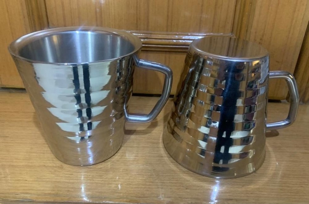 7.5x10cm Round Stainless Steel Coffee Mug, For Home