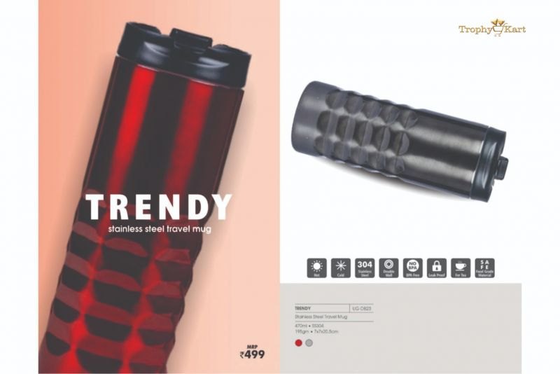 Travel Mugs Trophykart UG-DB24 Trendy S.S.Travel Mug (470ml), For Traveling