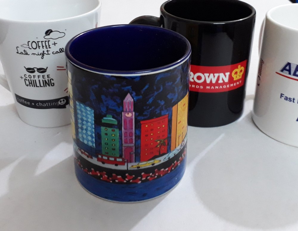 White Ceramic Printed Photo Mugs, For Gifting