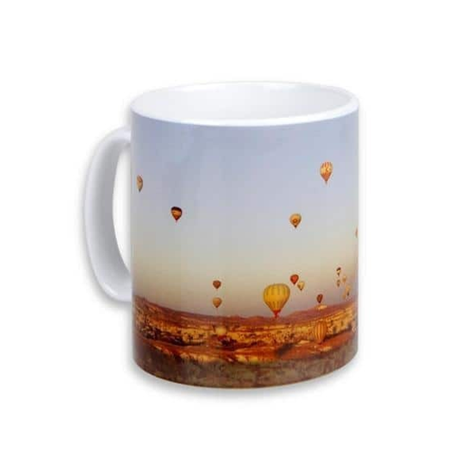 Printed White Ceramic Tea Mug, For Promotional, Capacity: 350 Ml