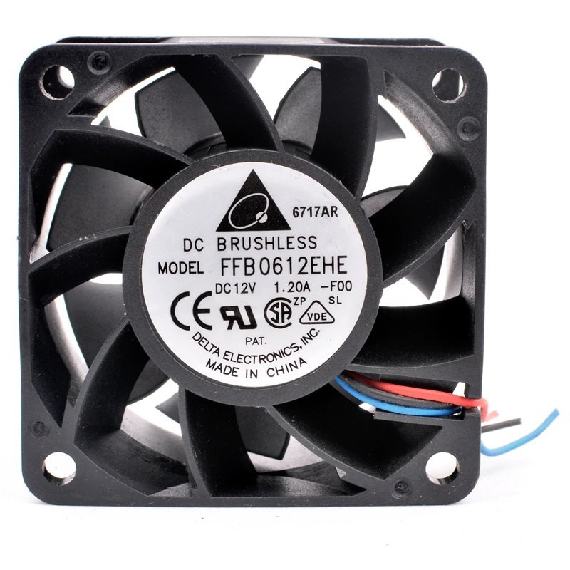BLACK Delta FFB0612EHE 12V 1.20A Brushless Dc Cooling Fan 60x60x38mm PWM