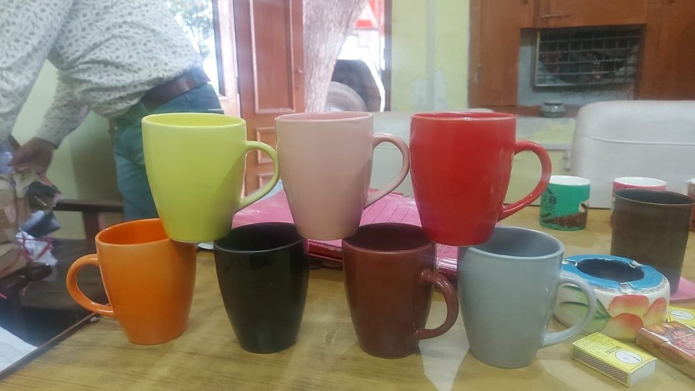 White Round Colour full milk mug, Capacity: 300 ml, Size/Dimension: 3