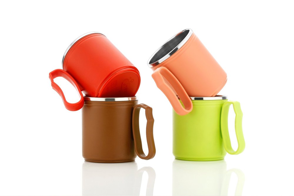 Round innner steel outer plastic Milk Mug, Size/Dimension: 300 Ml
