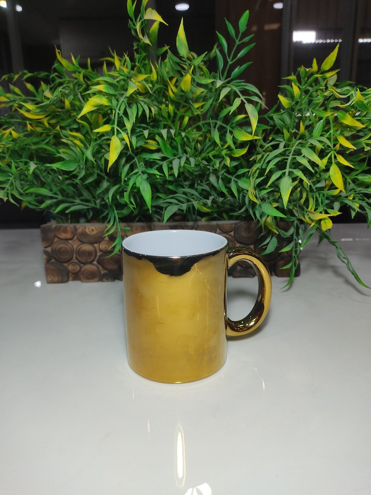 Round 11oz Ceramic Metalic Coffee Mug, For Office, Capacity: 330ml