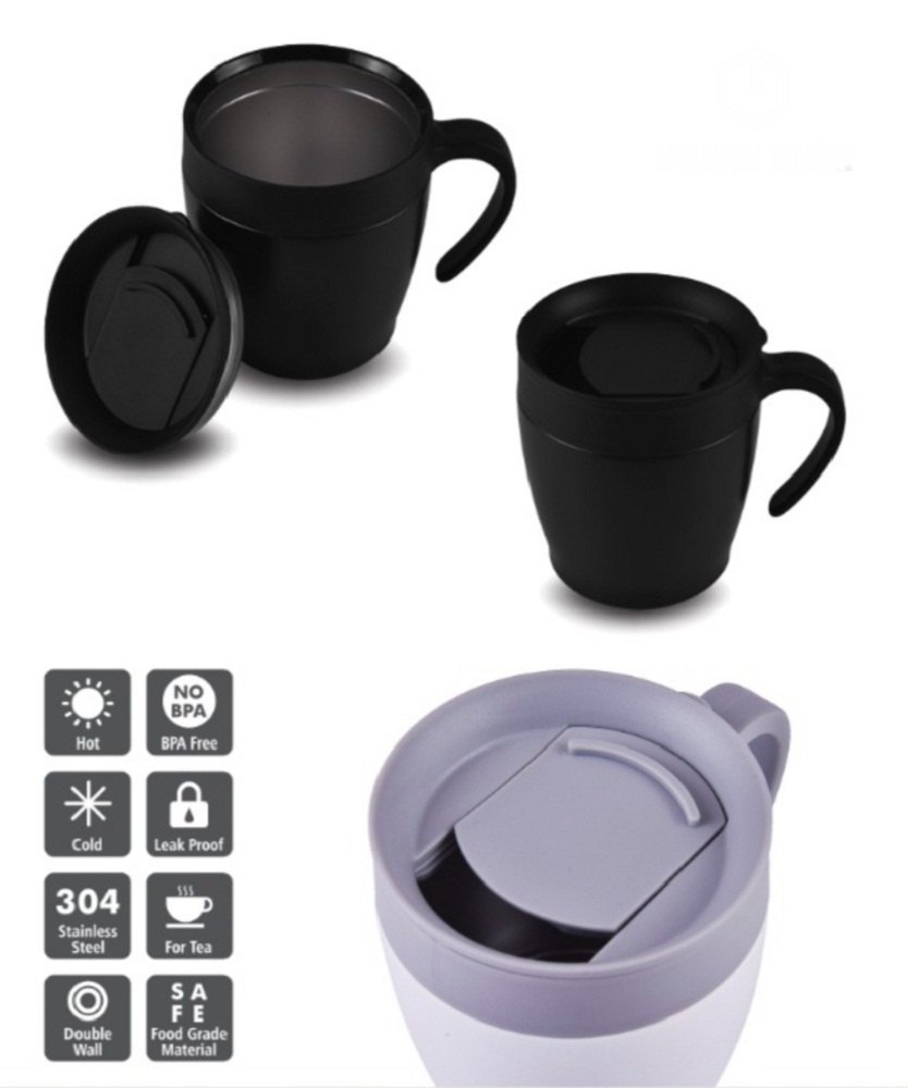 Ceramic White Insulated Coffee Mug With Cover, For Home