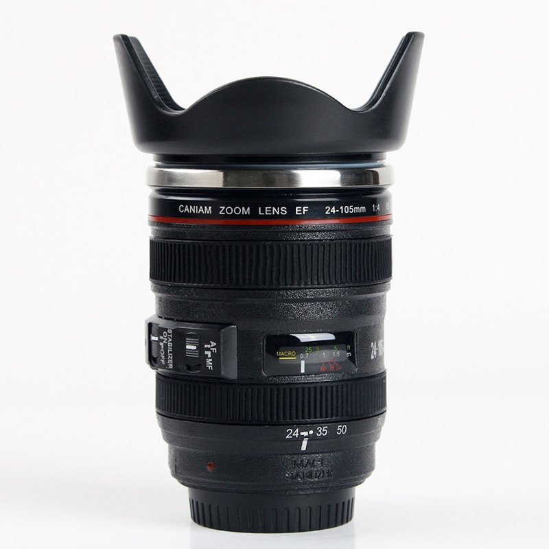 Camera Lens Mug With, Stainless Steel Travel Thermos Camera Lens Coffee Tea Cup Mug Coffee Cup