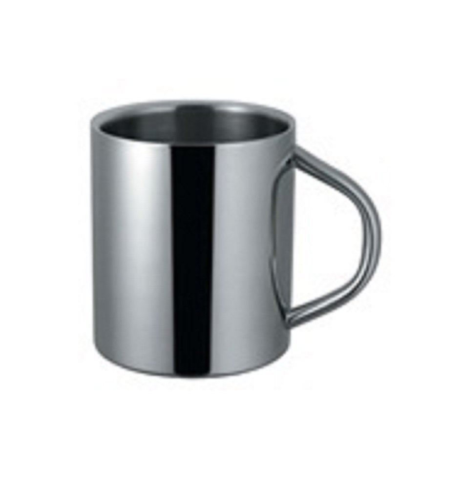 silver Plain Steel Double Wall Milk Mug, For Gifting, Capacity: 300ML