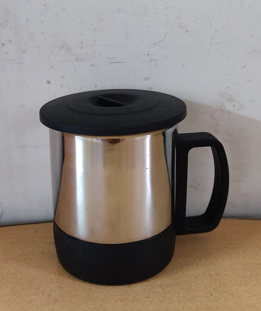 Silver Round Insulated Double Wall Mug, For Home, Capacity: 100ml