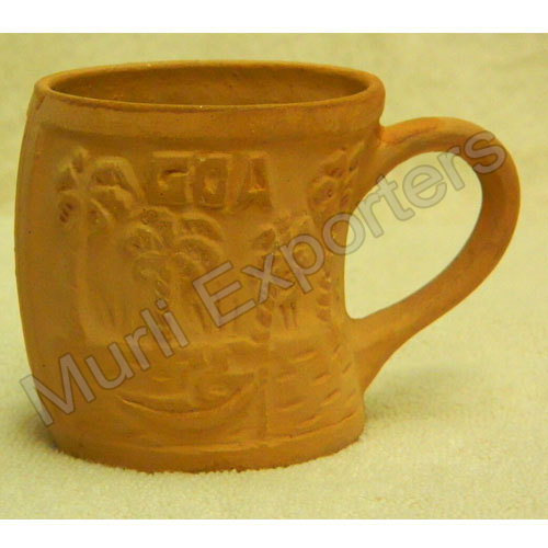 Light Brown Terracotta Cup, for Home