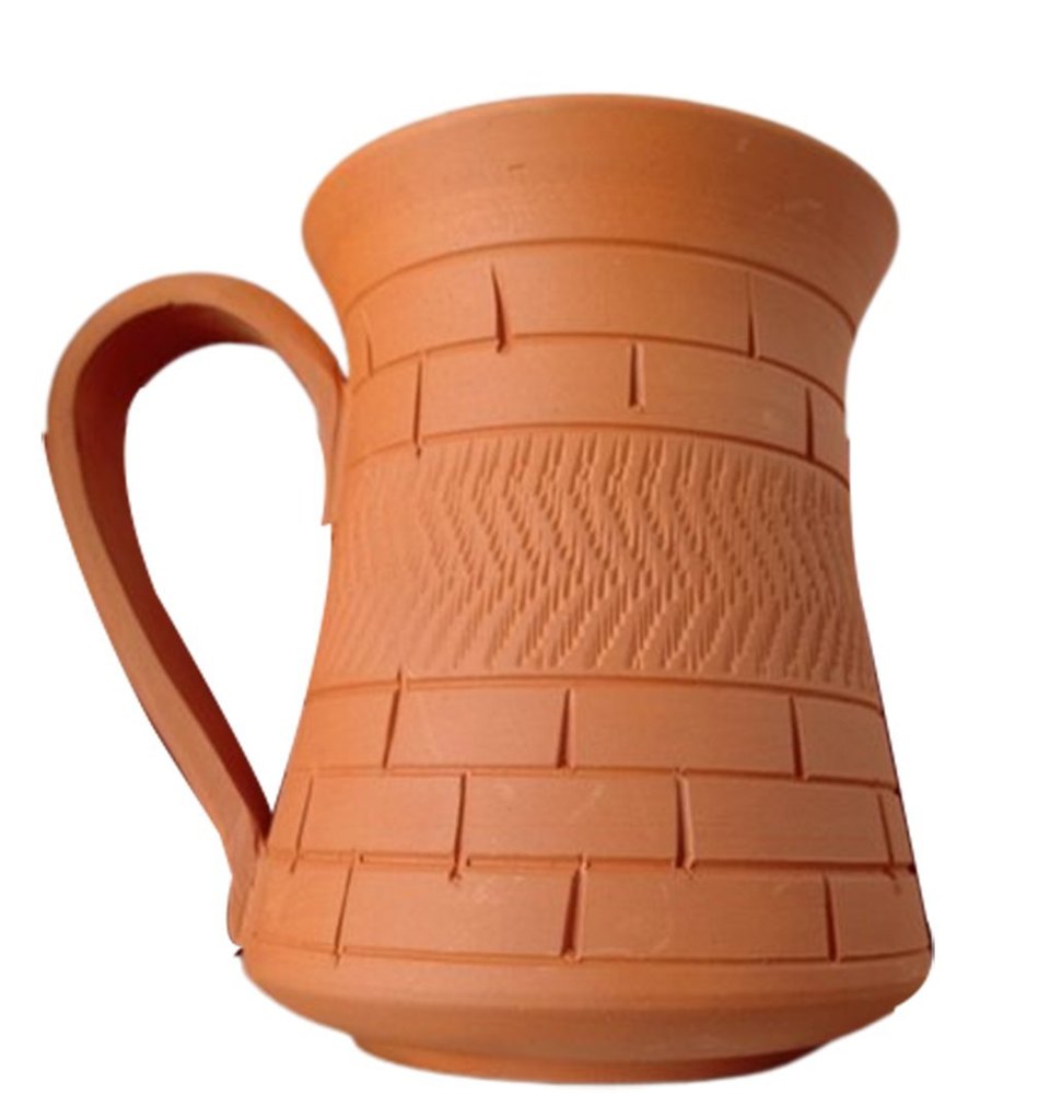 Brown Round Clay Water Mug, Capacity: 250ml, Size/Dimension: 13Inch